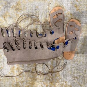 Jeffrey Campbell Taupe Gladiator Sandals